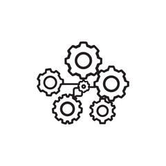 workflow illustration minimal line art design concept