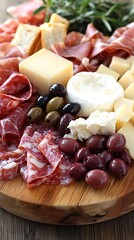 Assorted Italian charcuterie board