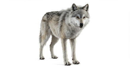 Fototapeta premium wolf in front of white background