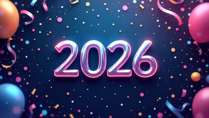 New Year 2026 holiday background