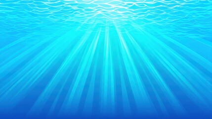 Sunlight streams through clear blue water, illuminating the underwater scene with vibrant rays and soft waves.