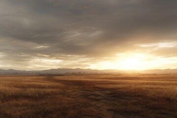 Obraz premium Dusk over a windswept plain