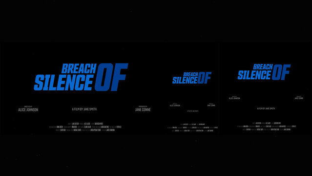 Cinematic Film Title Card, Movie Poster Typography Overlay 215 | Fully Modular Editable Layouts & Easy Text Animator Control to Create Custom Text Animations Without KeyFrames