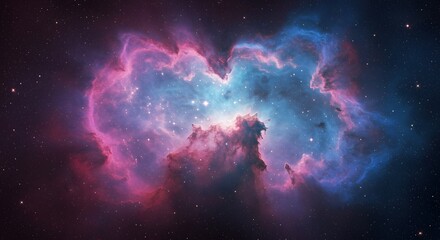 Fototapeta premium Nebula Star Cluster Purple Blue Space