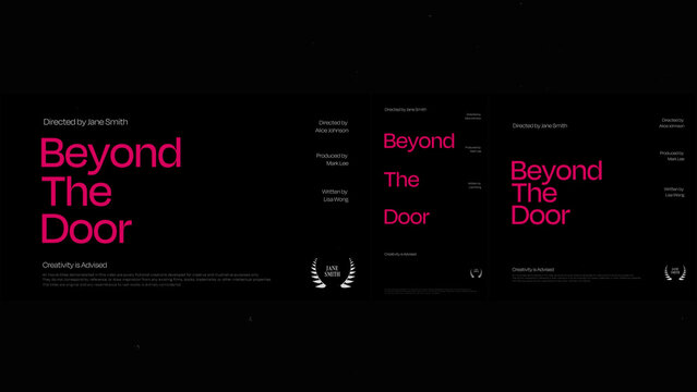 Cinematic Film Title Card, Movie Poster Typography Overlay 219 | Fully Modular Editable Layouts & Easy Text Animator Control to Create Custom Text Animations Without KeyFrames