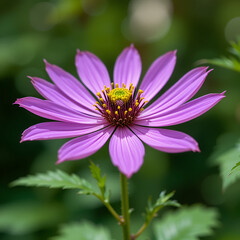 Obraz premium Violet queen cleome flower isolated on transparent background.PNG Set of