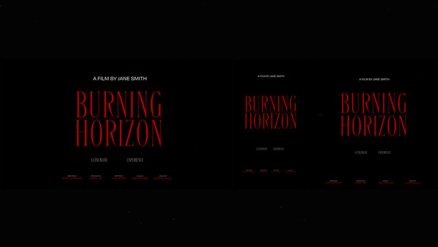 Cinematic Film Title Card, Movie Poster Typography Overlay 231 | Fully Modular Editable Layouts & Easy Text Animator Control to Create Custom Text Animations Without KeyFrames