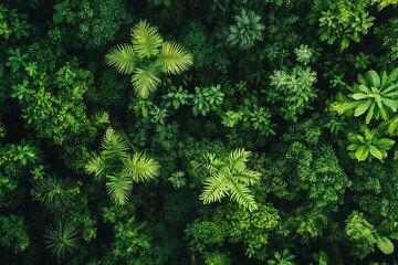 Fototapeta premium Green forest computer wallpaper, aesthetic illustration