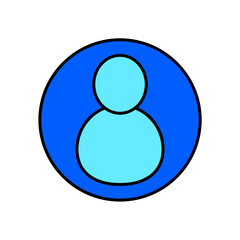 Icon a profile, isolated against a clean background.