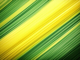 Obraz premium Abstract diagonal stripes of green and yellow creating a vibrant graphic pattern close up view studio shot