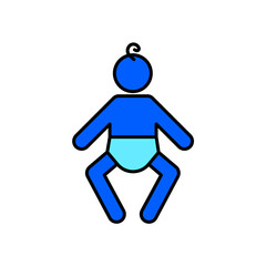 Icon a child, isolated against a clean background.