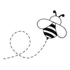 Aesthetic bee Black and white