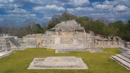 Inside ruins of ancient Edzna town