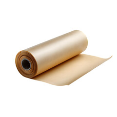 Parchment paper roll, isolated on transparent background