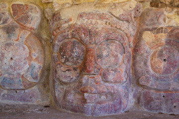 Inside ruins of ancient Edzna town