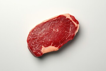 Obraz premium Ribeye steak cut isolated on white background
