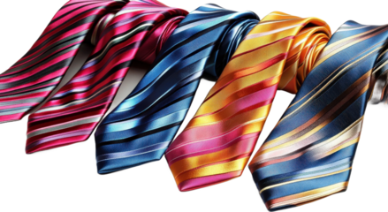 Colorful Striped Ties Display