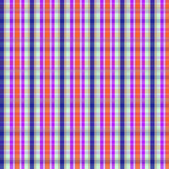 Vibrant plaid pattern featuring mix of red, blue, and white colors, creating lively and dynamic textile design
