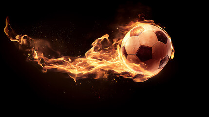 燃えるサッカーボール