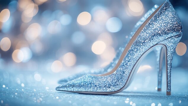 Sparkling, glamorous high heels - Powered by Adobe