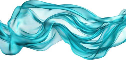 Elegant Turquoise Fabric Flowing
