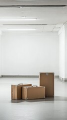 Three suitcases are sitting on the floor in a room