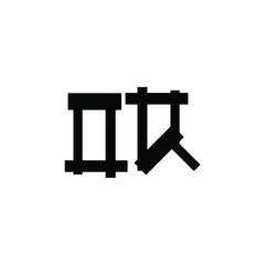 OQ monogram logo design letter text name symbol monochrome logotype alphabet character simple logo