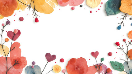 Greeting card template. Template frame design for greeting card.AI generated image, ai