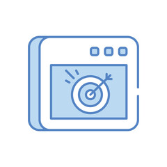 Market target icon vector stock illustration