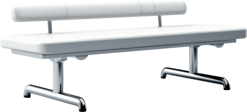 Modern White Bench with Sleek Design