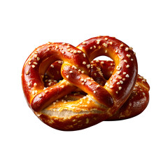 Fototapeta premium Pretzel, isolated on transparent background