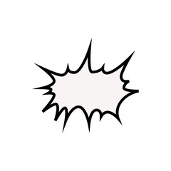 Blank bubble speech comic design