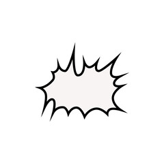 Blank bubble speech comic design