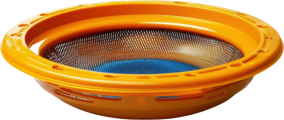 Orange Portable Filtering Bowl
