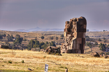 Echoes of the past by Lake Umayo.The ancient chullpas of Sillustani rise proudly against the stunning backdrop of the Andean highlands. These majestic stone towers, once burial sites, hold stories.
