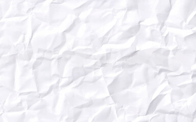 Paper texture Crumpled White.   Crumpled white paper abstract shape background with space paper for text, Top view.