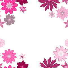 pink flower frame