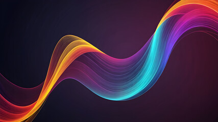 abstract light lines wavy flowing dynamic colors  background