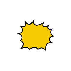 Blank bubble speech comic design