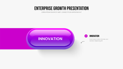 Modern Planning One Element Diagram Presentation Template. Sales Launch Frame Design Vector Illustration. Marketing Showcase 1 Option Infographic Slide Layout.