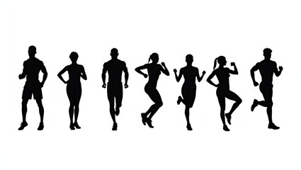 silhouettes of people