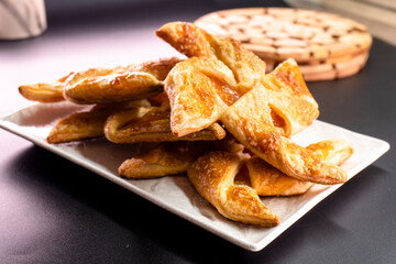 Apricot Puff Pastry Pinwheels. Pastry. Dessert. Food. Apricot jam