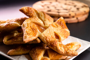 Apricot Puff Pastry Pinwheels. Pastry. Dessert. Food. Apricot jam