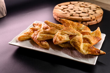 Apricot Puff Pastry Pinwheels. Pastry. Dessert. Food. Apricot jam