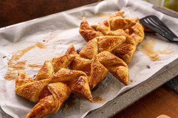 Apricot Puff Pastry Pinwheels. Pastry. Dessert. Food. Apricot jam