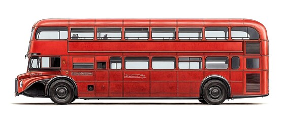 Double-decker bus illustration