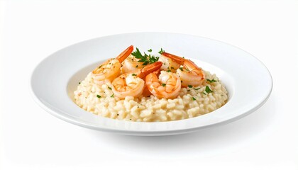Shrimp risotto Front view