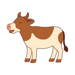 Cartoon Cow Vector for Eid al-Adha Islamic Design
