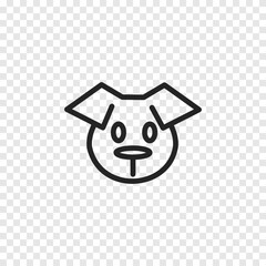 Dog icon. Vector illustration.