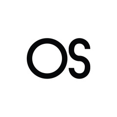 OS monogram logo design letter text name symbol monochrome logotype alphabet character simple logo